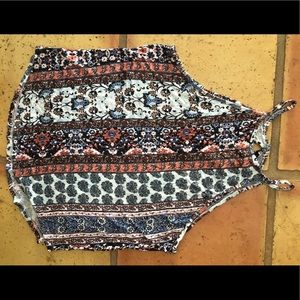 Boho Print High Neck Tank